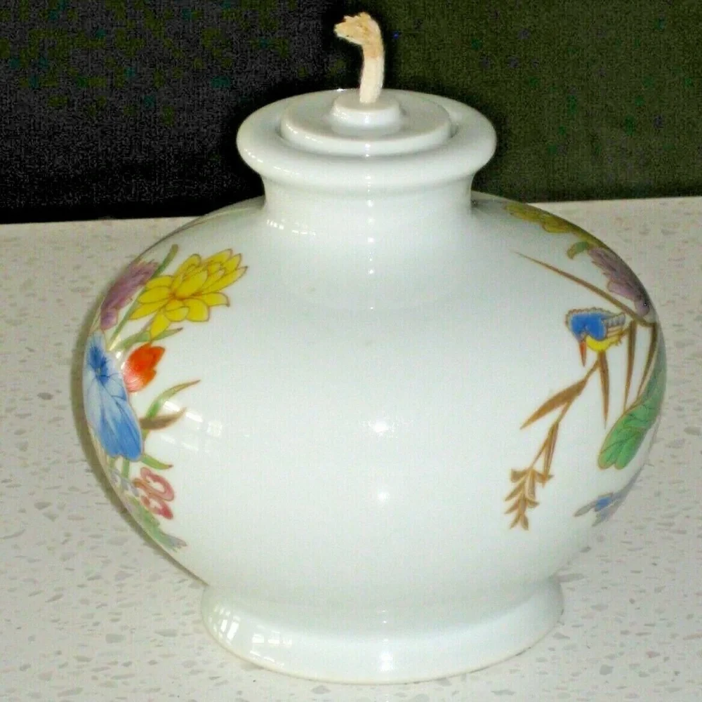 TAKAHASHI POND 1980 SAN FRANCISCO OIL BURNING POT LAMP & WICK